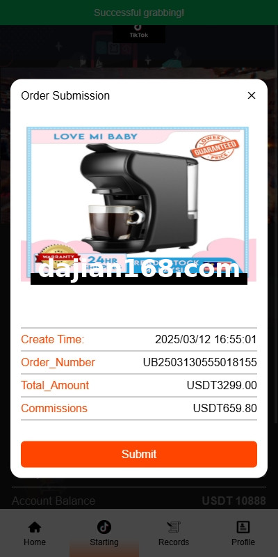 Overseas TIKTOK Order Grabbing System / Order Chaining / Frontend Vue